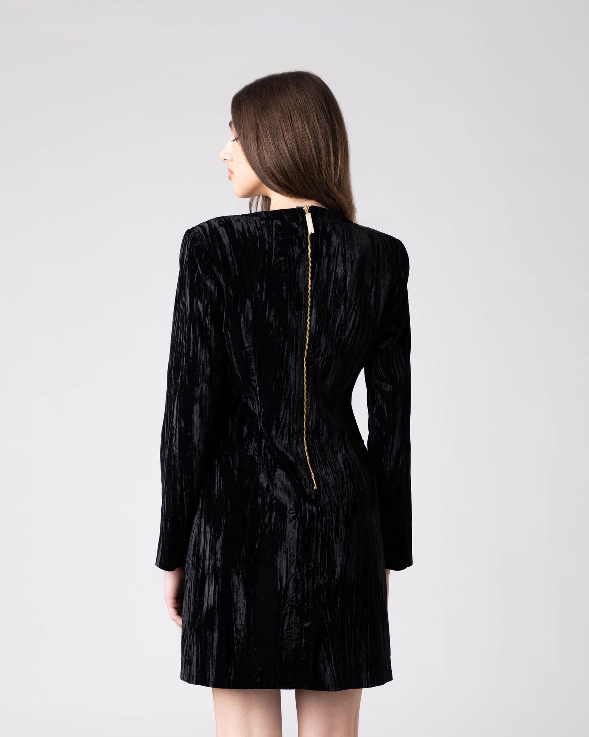 Auren Velvet Button Dress