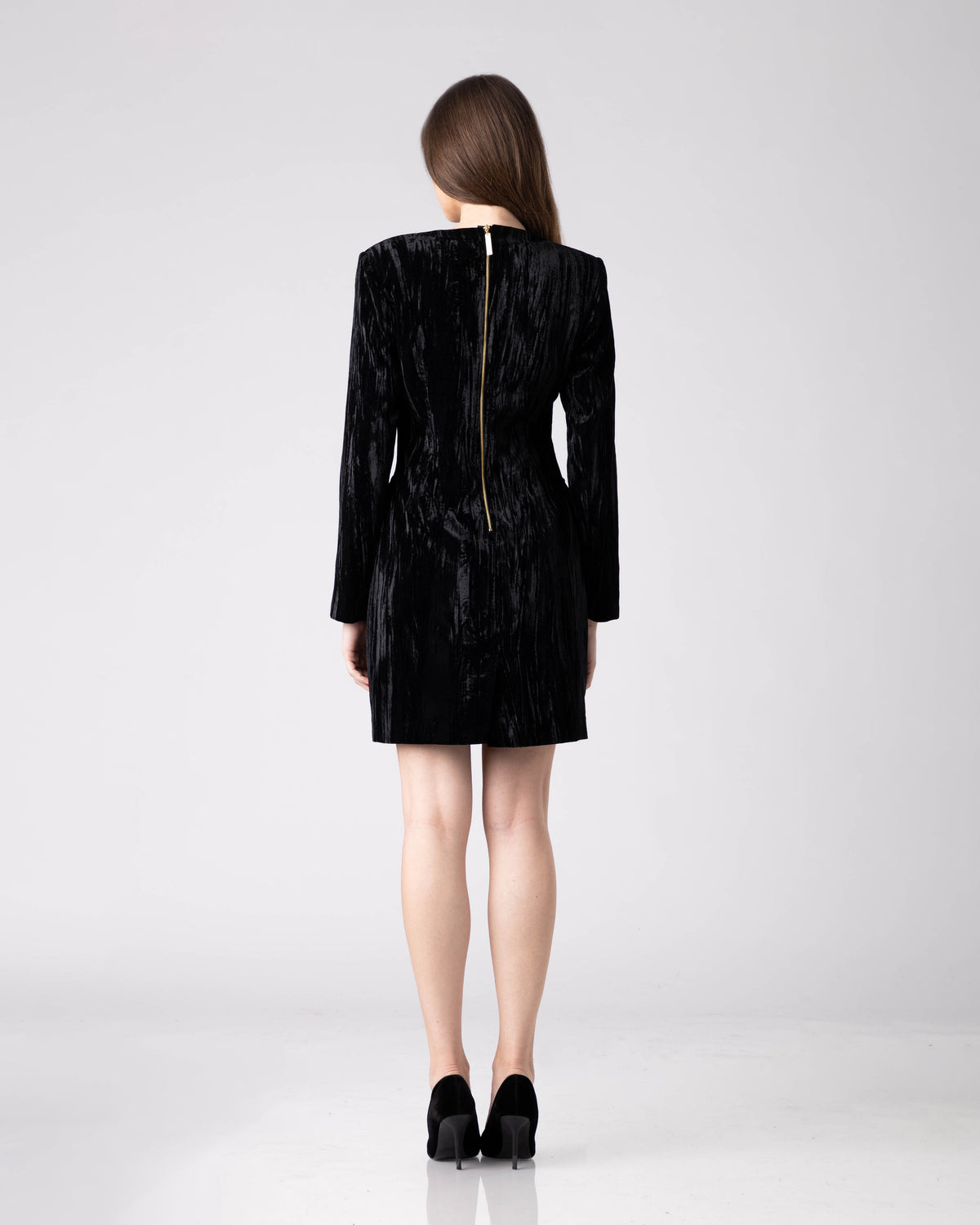Auren Velvet Button Dress