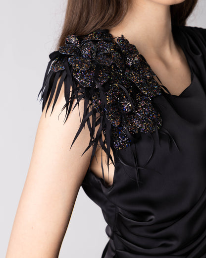 Velyra Draped Evening Dress