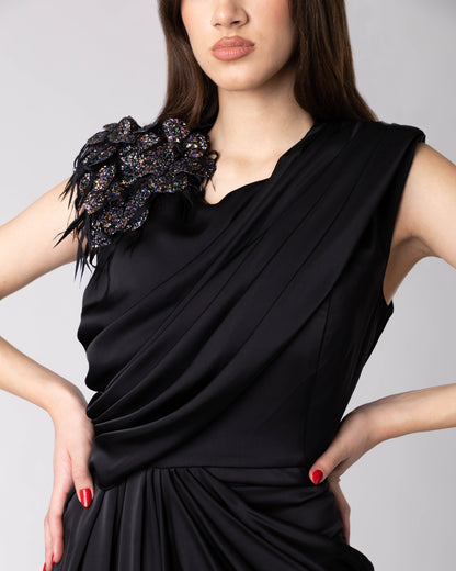 Velyra Draped Evening Dress