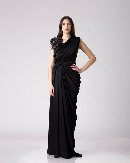 Velyra Draped Evening Dress