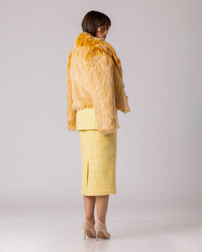Golden Statement Fur Jacket