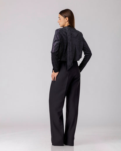 Midnight Tie Blouse