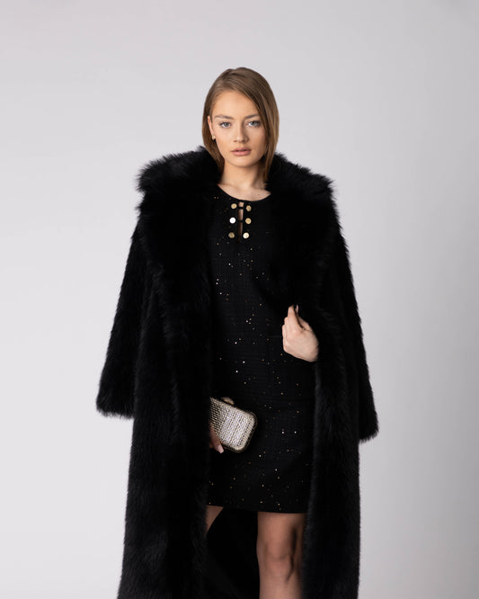 Noir Faux Fur Coat