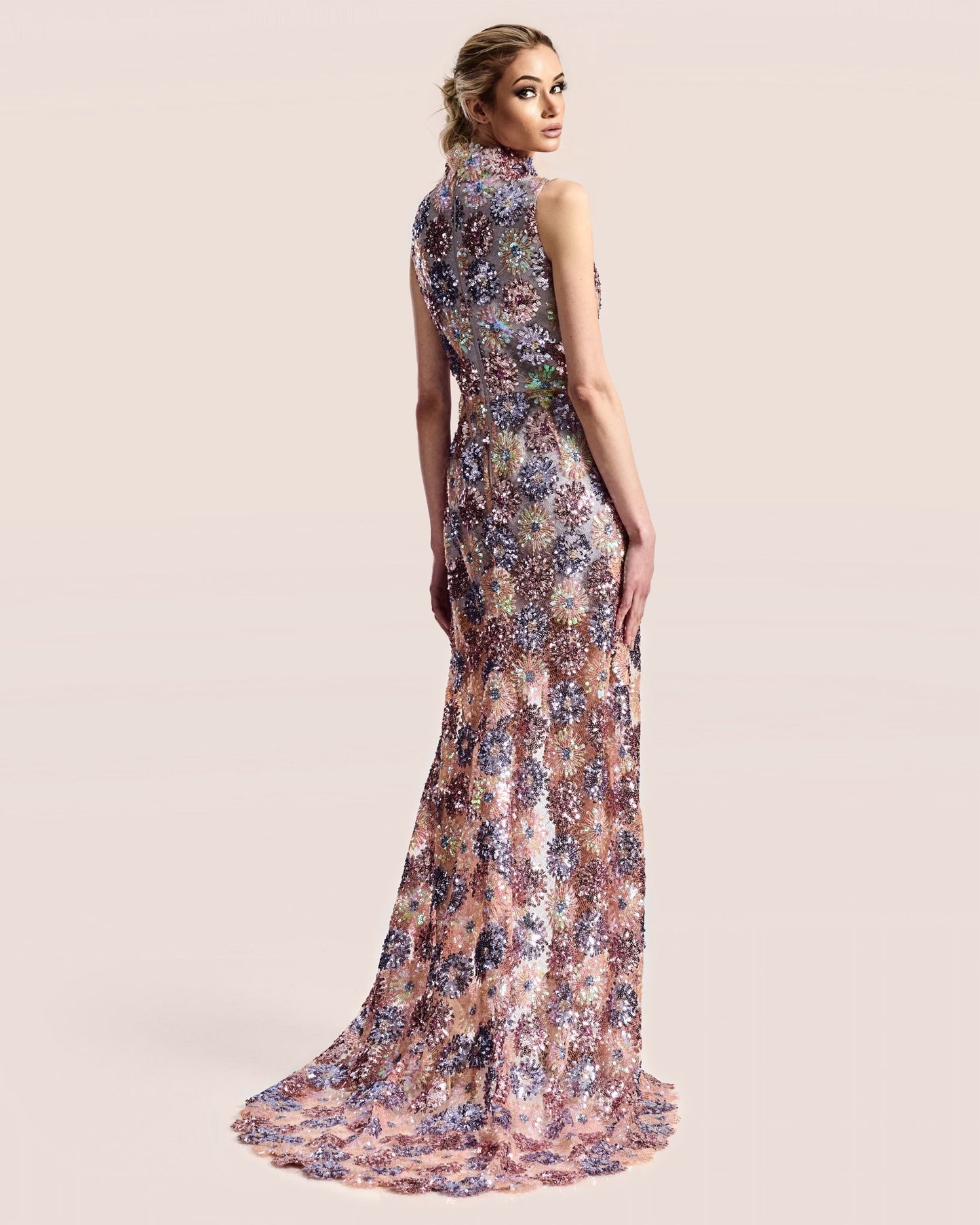 Blossoming Sequin Gown