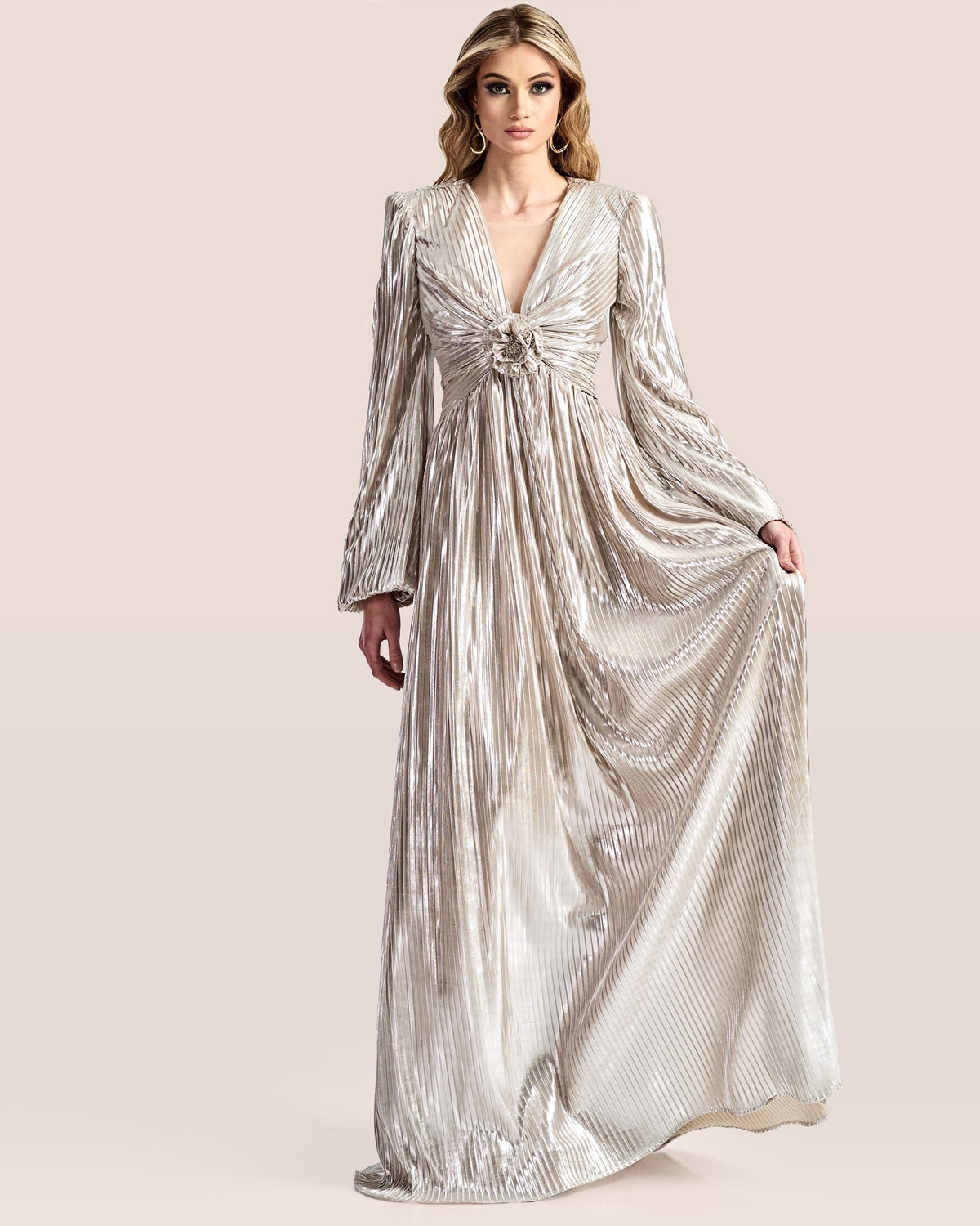 Celestial Pleated Gown