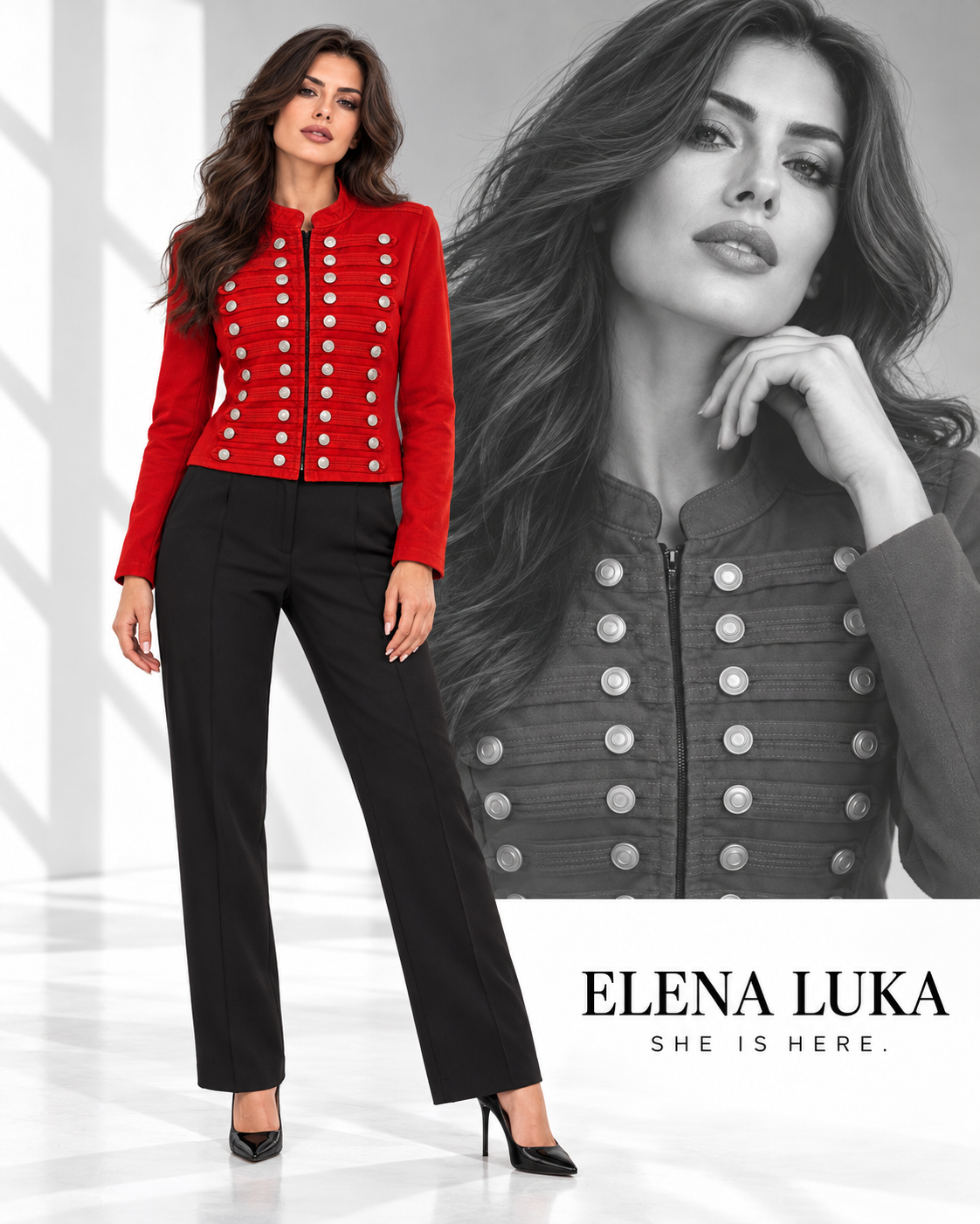 Elena Luka Embellished Blazer - Jakline