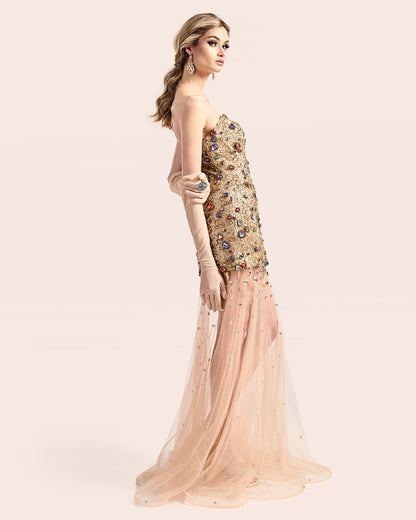 Ethereal Gemstone Splendor Gown
