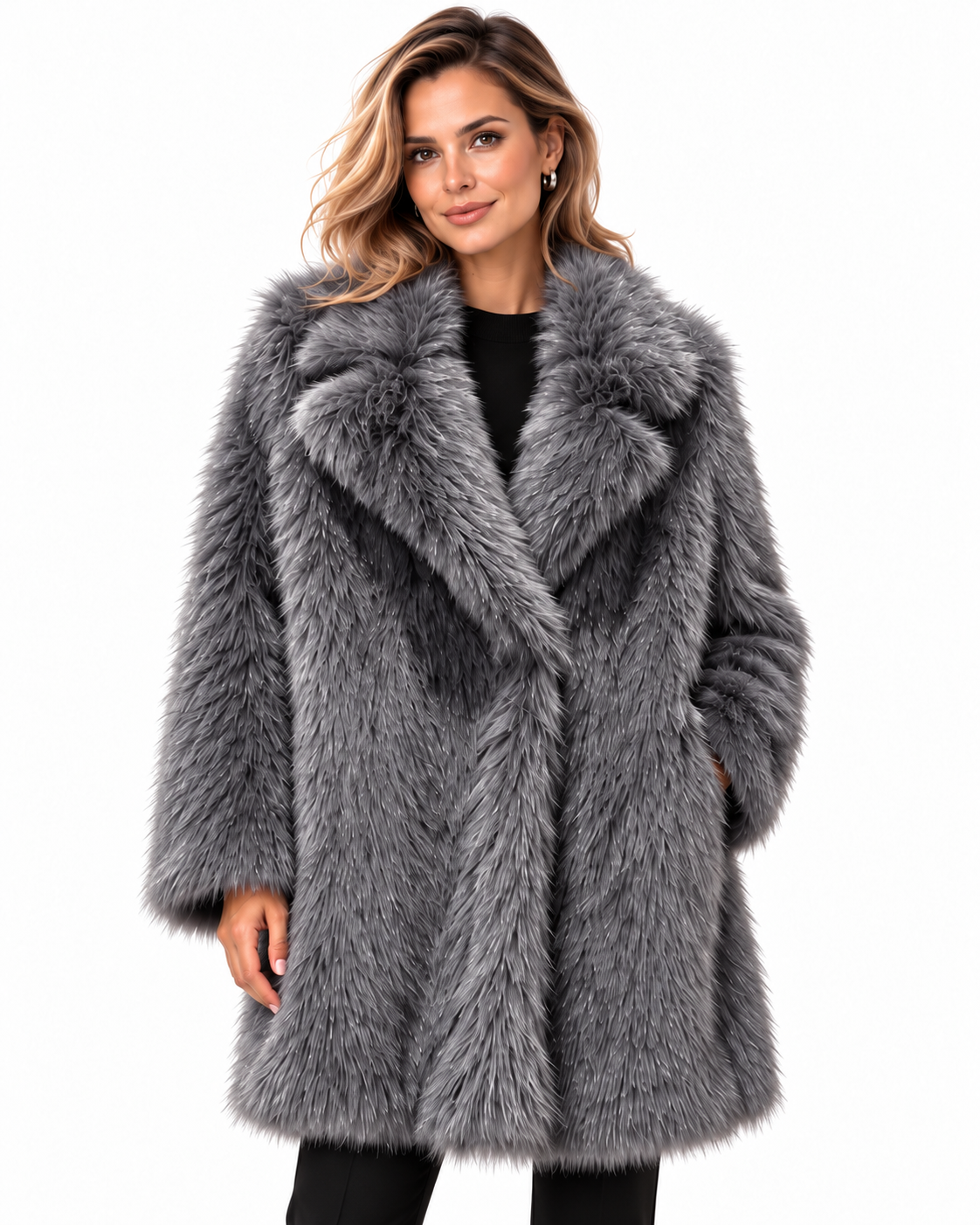 SILVER MIST Textured Coat