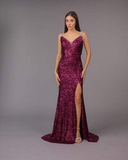 Бургундија Bliss Glitz наметка