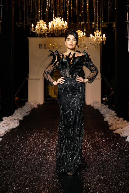 "Starry Sable" Gown