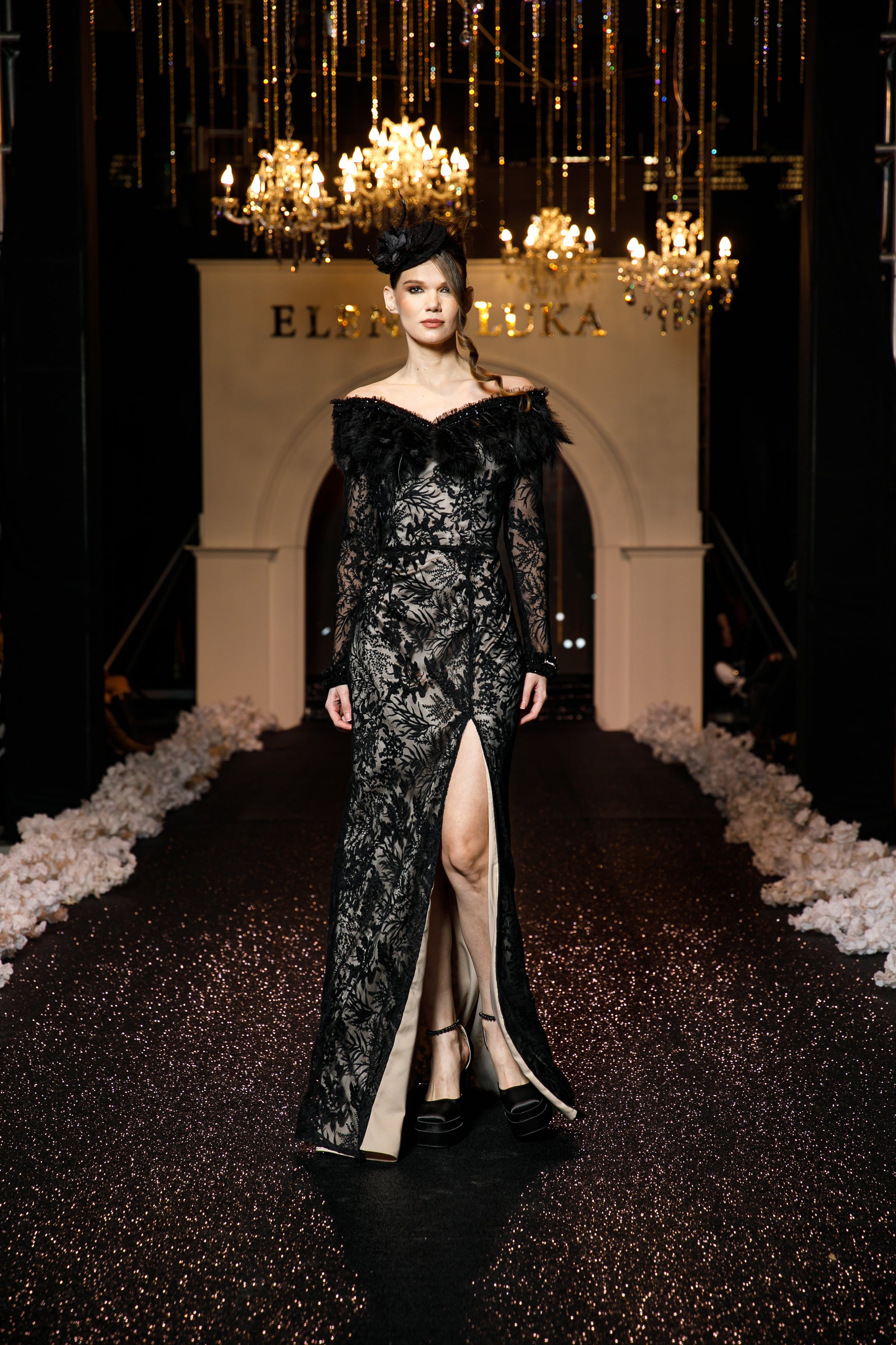 "Noir Elegance" Gown