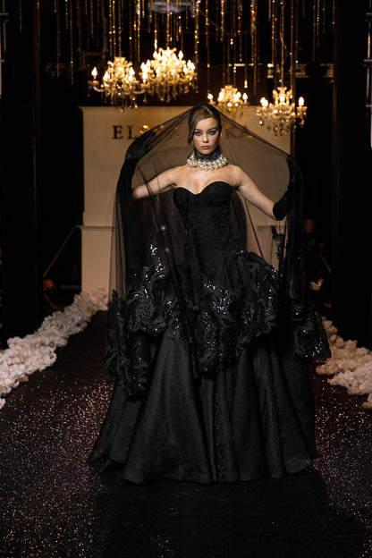 "Ebony Enchantress" Gown