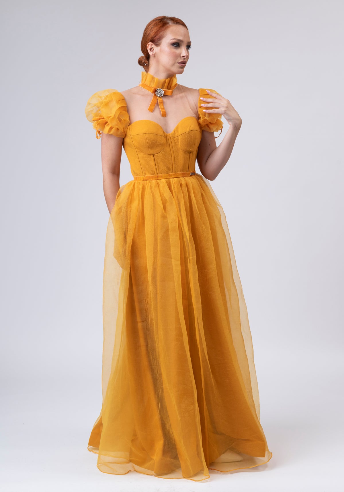 Orange luxurious dress