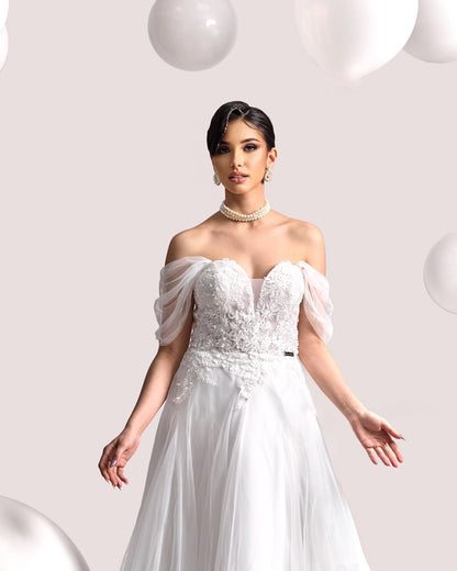 "Selenite" Wedding Gown