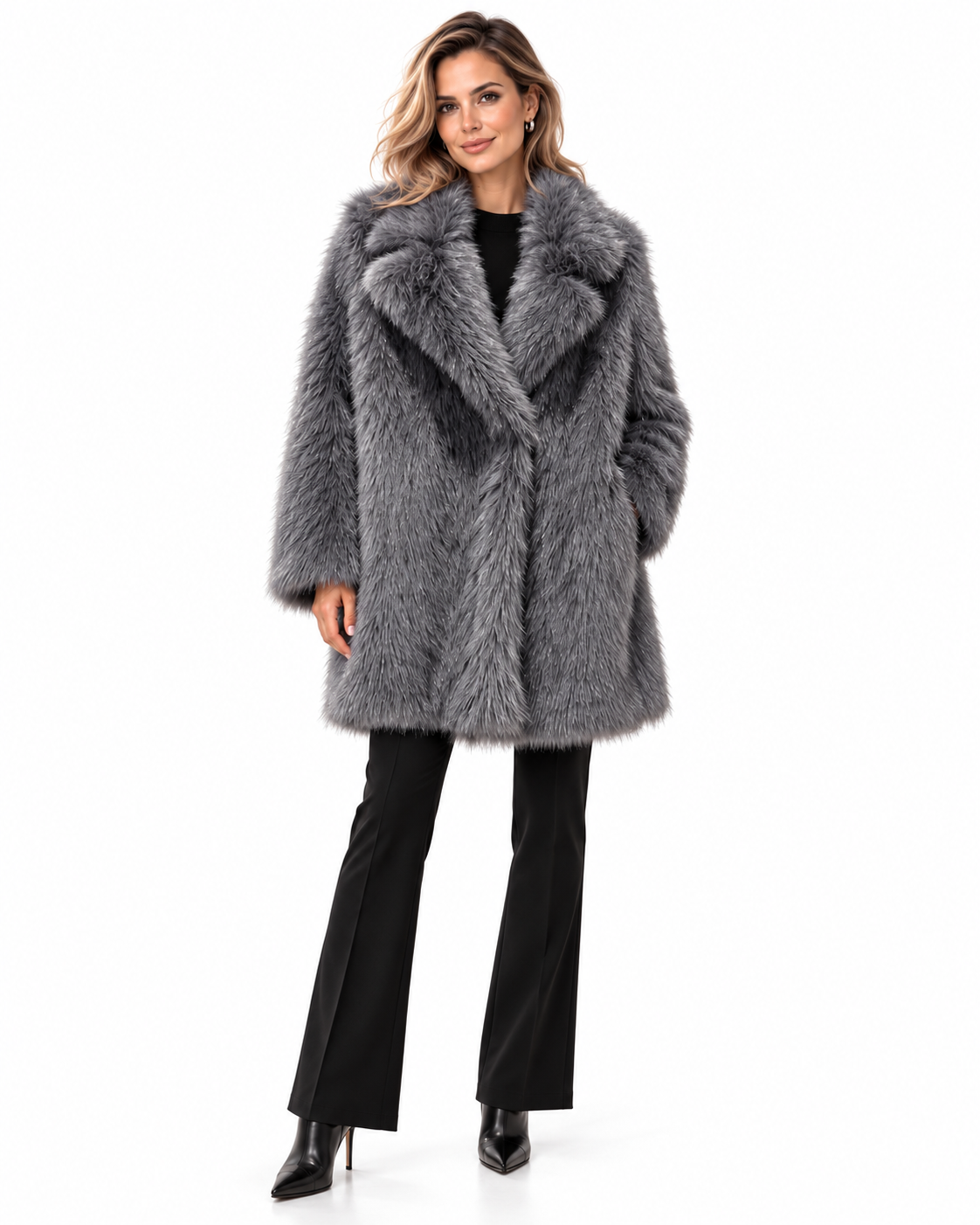 SILVER MIST Textured Coat