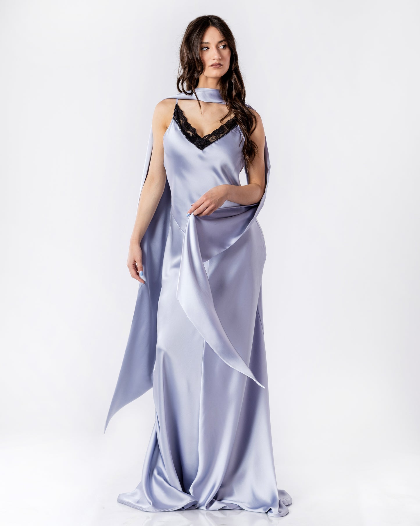 Silver Slip Gown