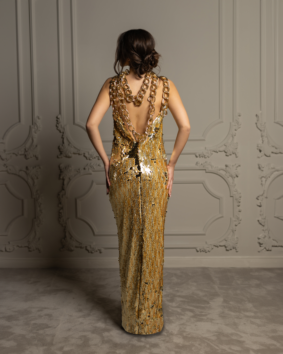 Golden Elegance Gown