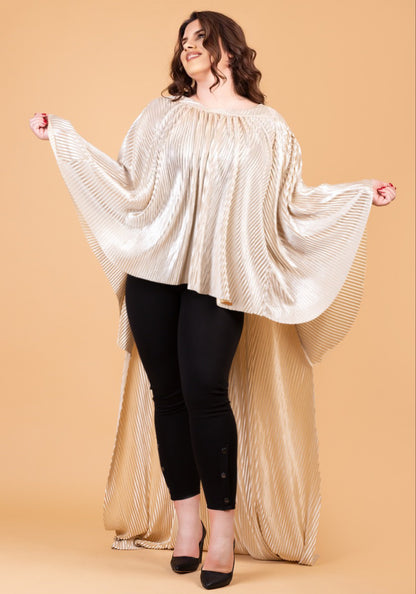 Gold plise cape