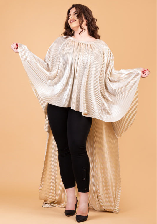 Gold plise cape