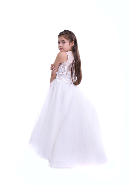 White dress with butterflies