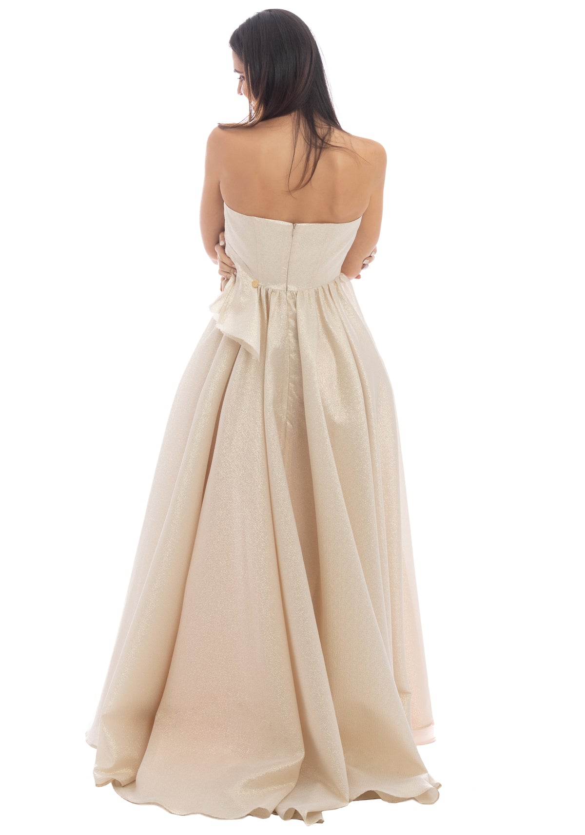 Exclusive Strapless Bustier Gown