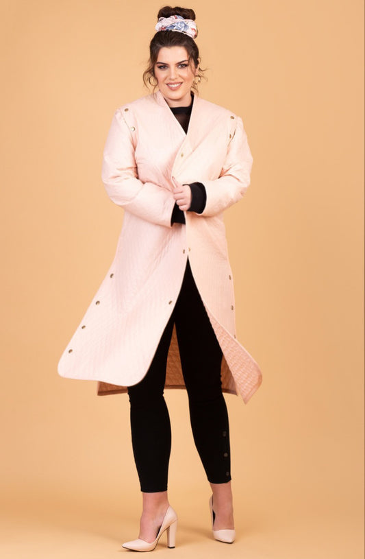 Coat-vest with golden rivets