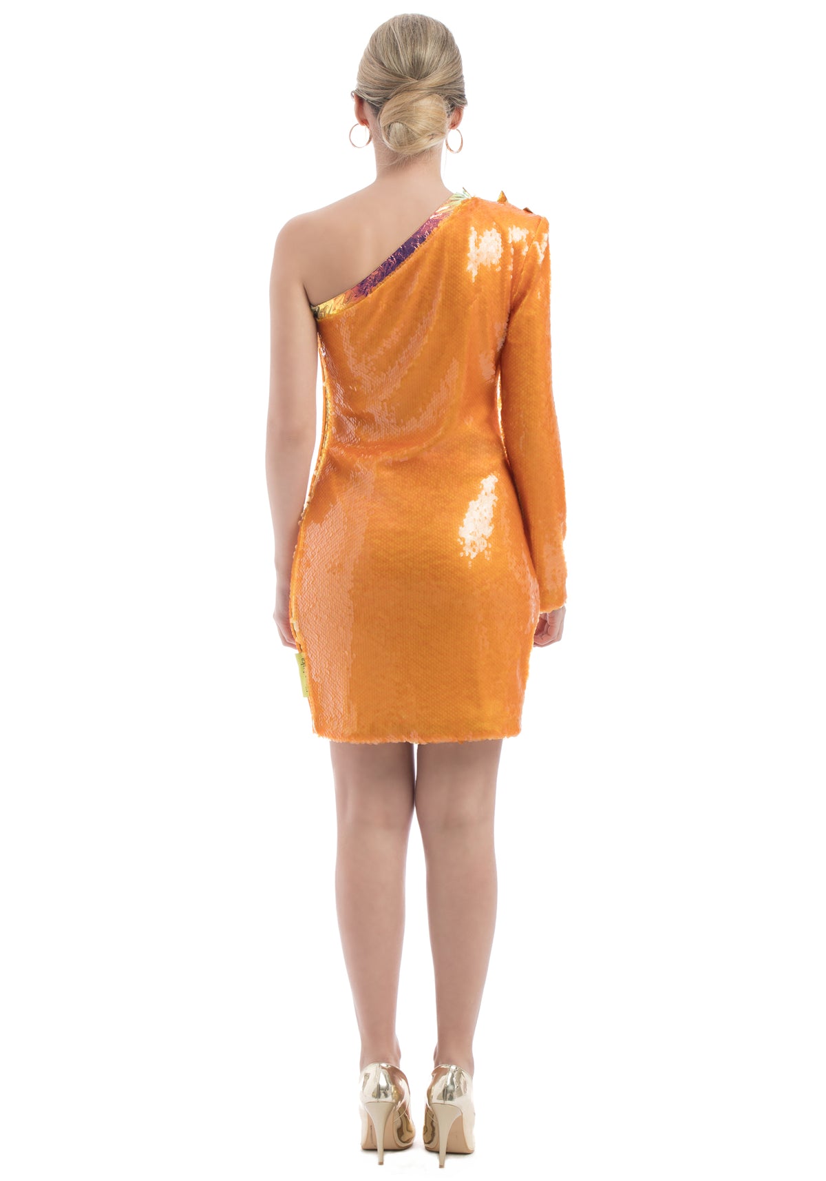 Exclusive One-Shoulder Sequin Dress