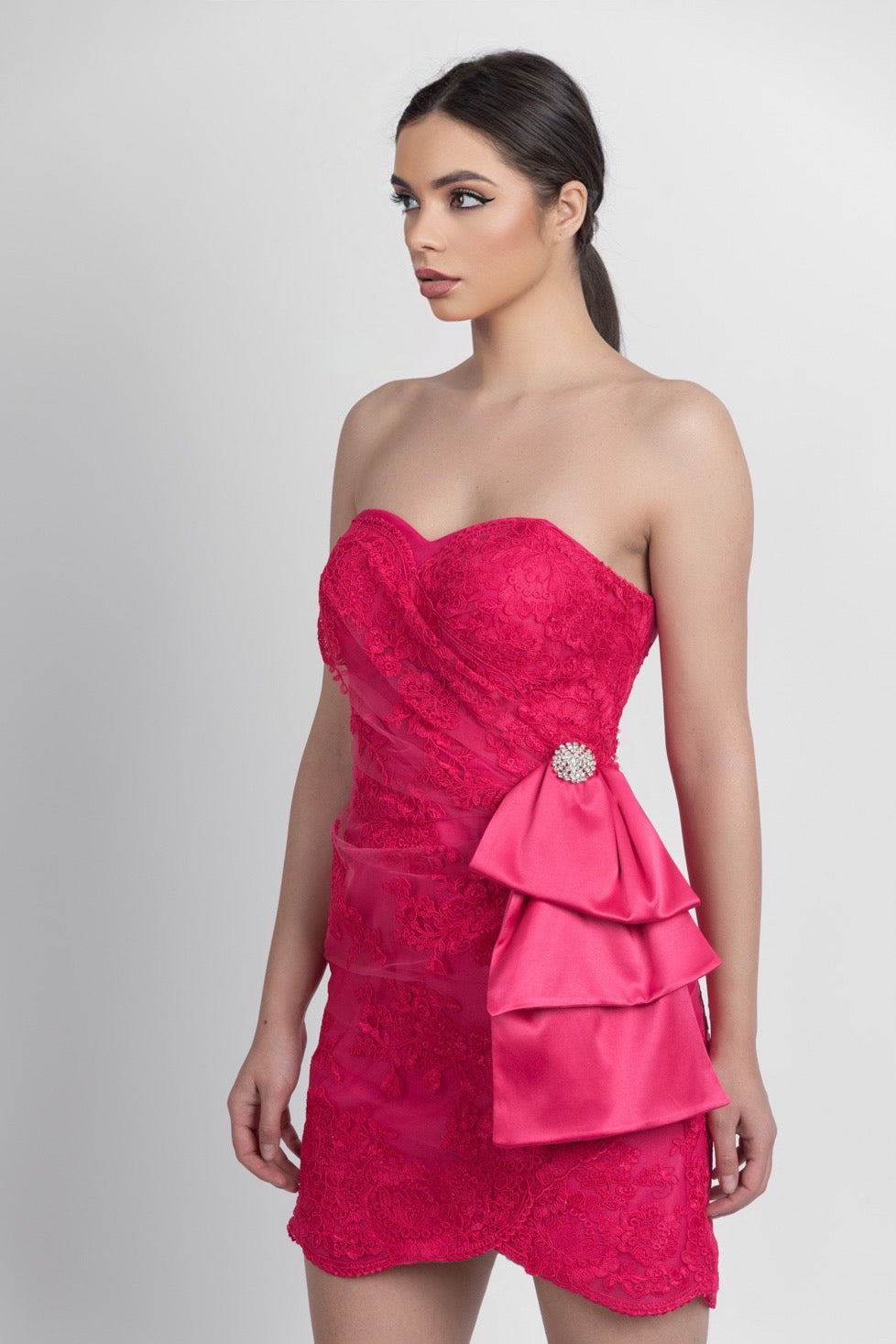 Розов коктел фустан