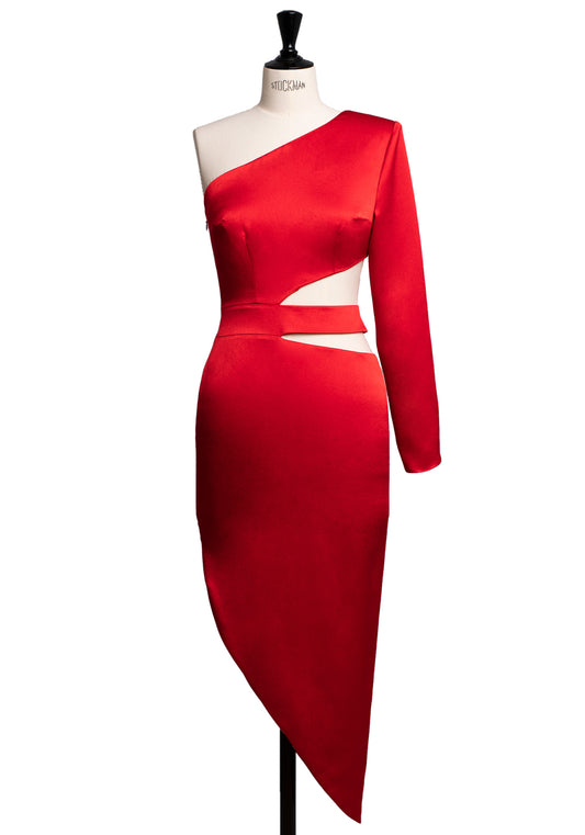 Red cutout dress