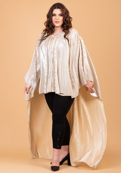 Gold plise cape