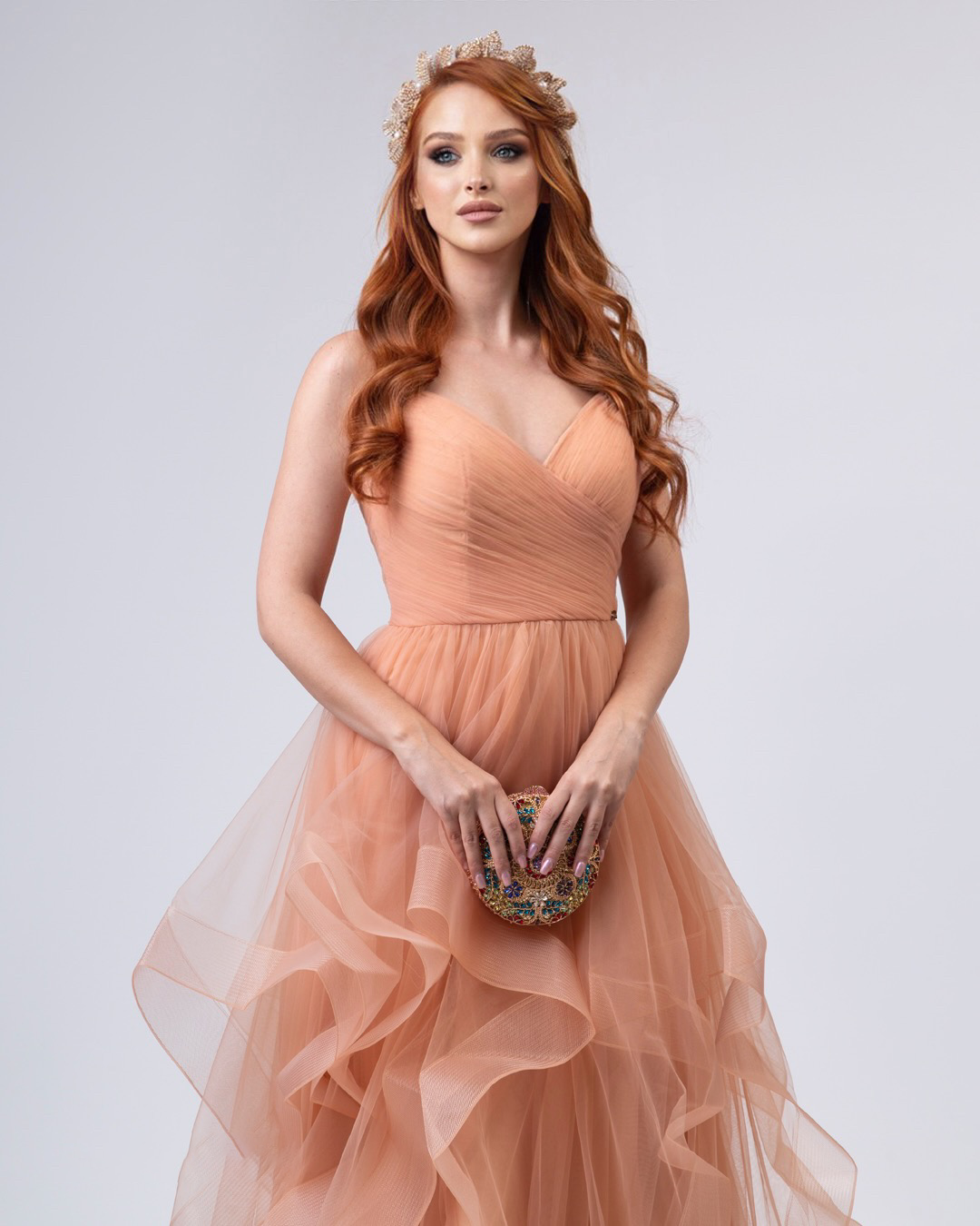 Coral gown