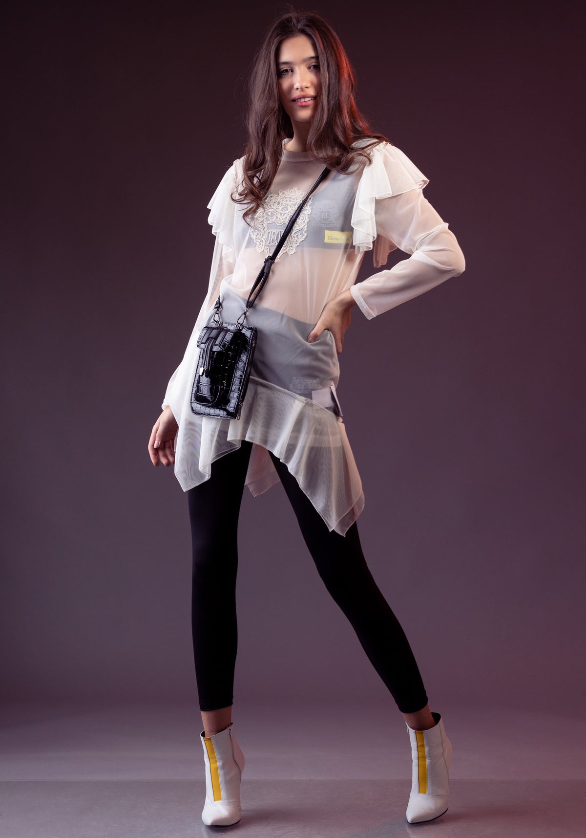 Sheer Ruffle Blouse
