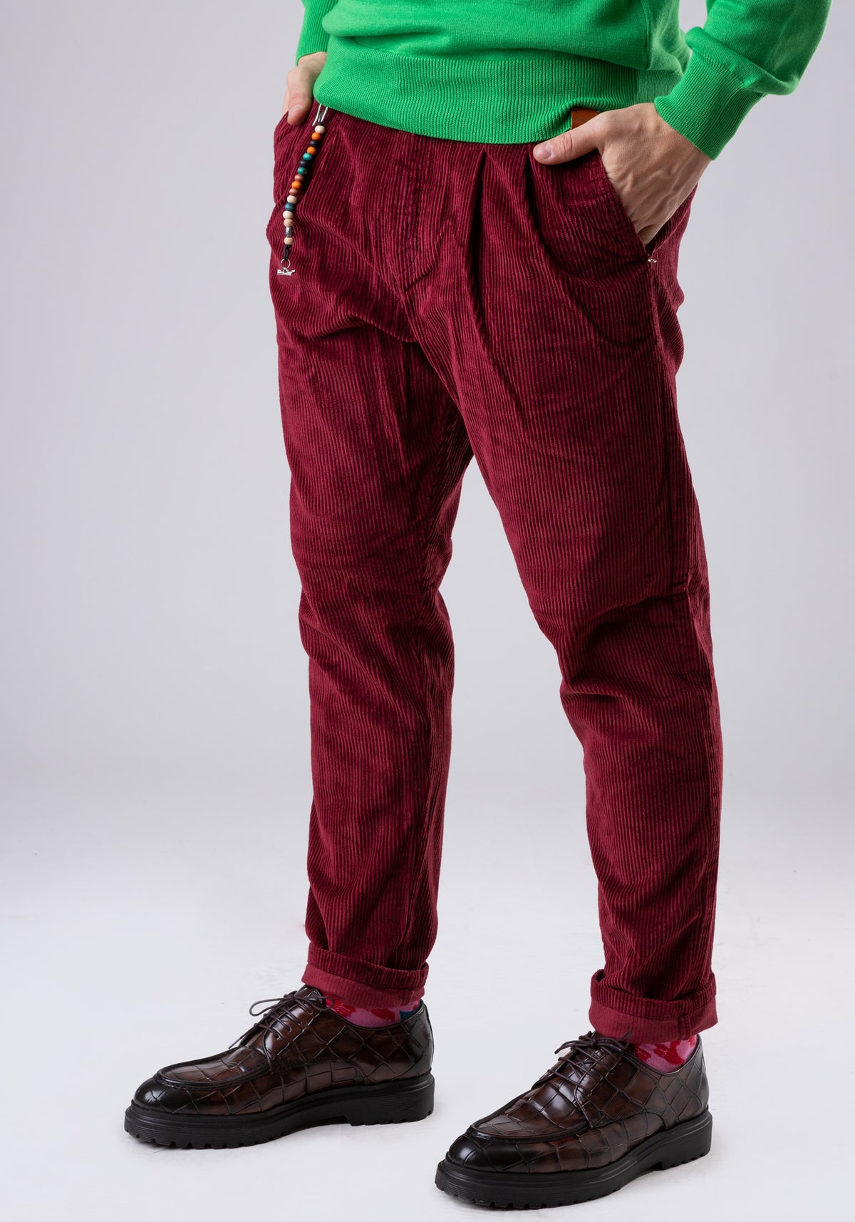 Corduroy pants red