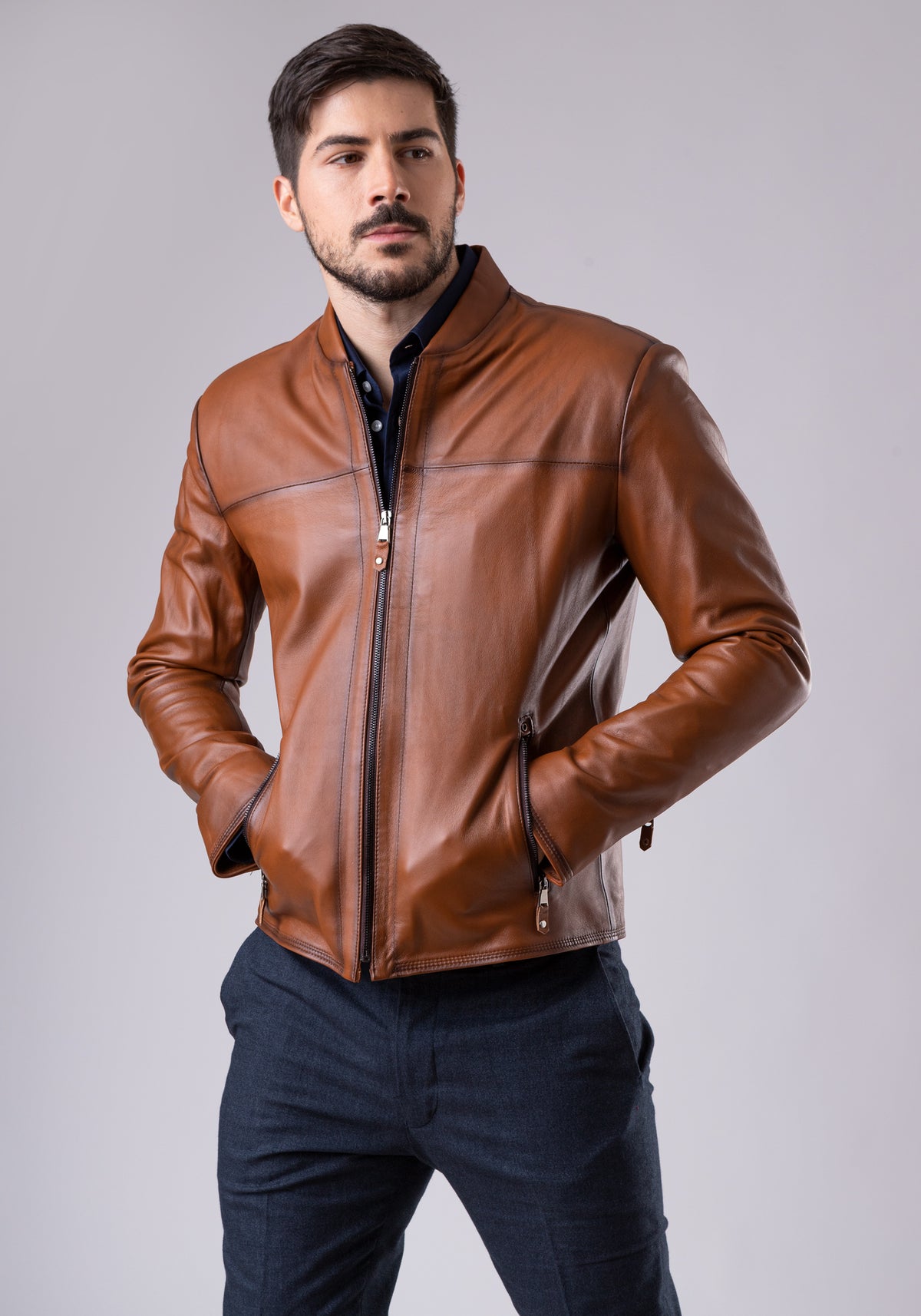 Leather Jacket light brown