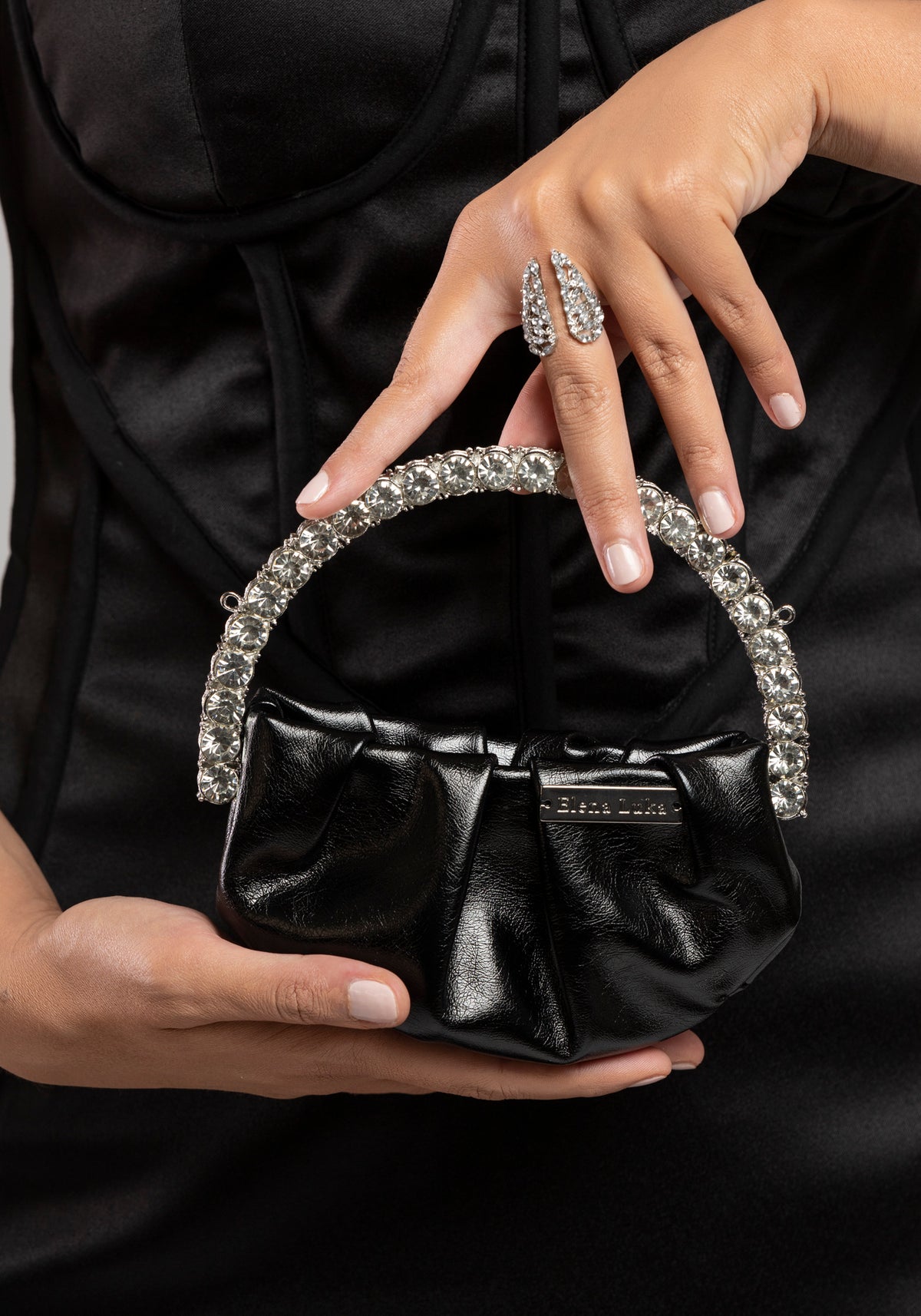 Black luxury handbag