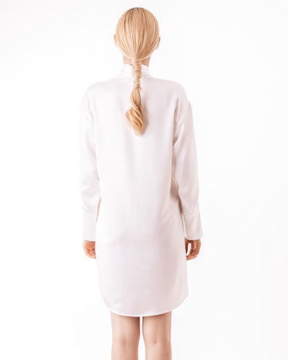 Satin Shirt Dress
