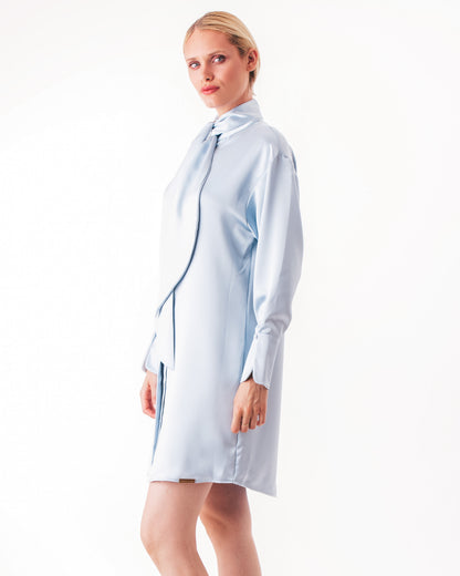 Satin Shirt Dress
