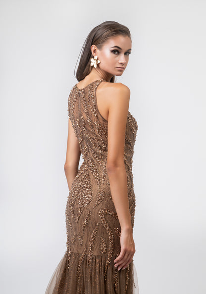 Brown luxurious dress