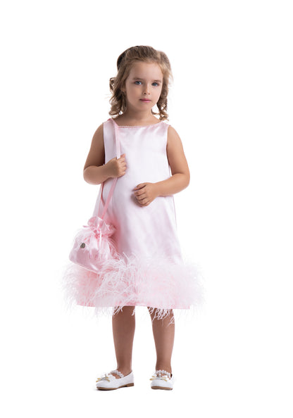 Fluffy Feather Rosette Dress