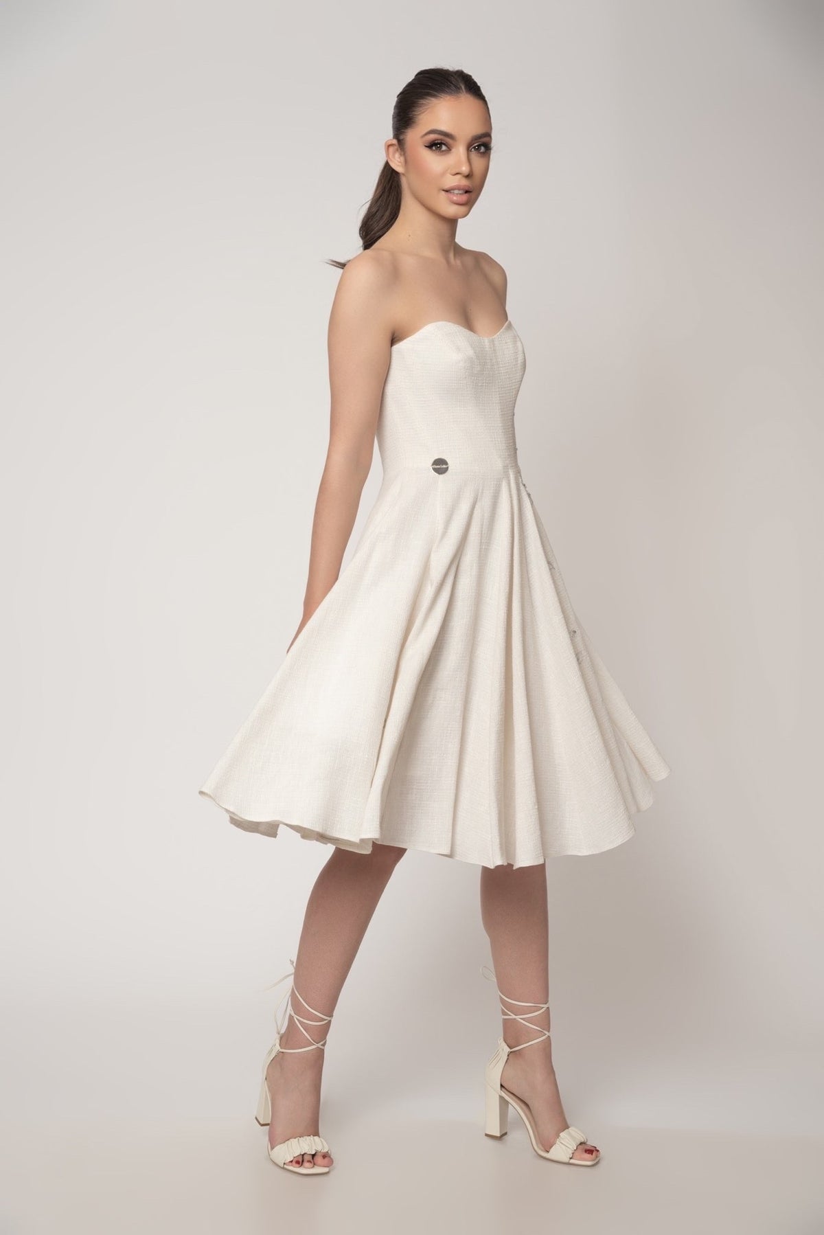 Linen romantic dress
